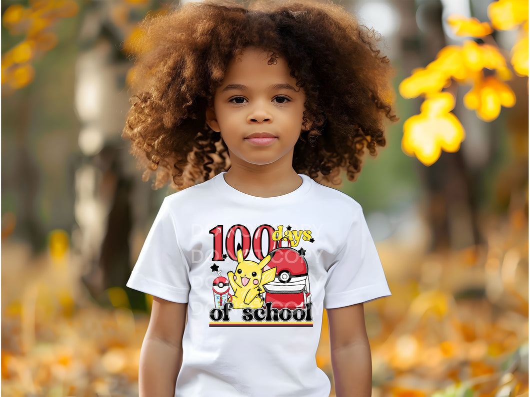 100 Days Of School Red And Yellow TRANSFER SCG JAN