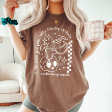 Load image into Gallery viewer, Pour Coffee Into My Mouth Skelly SINGLE COLOR DROPDOWN TRANSFER CSC MAR
