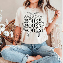 Load image into Gallery viewer, Books Stacked Bow Outline DROPDOWN TRANSFER CSC MAR
