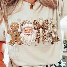 Load image into Gallery viewer, Neutral Checker Santa Gingerbread Coquette TRANSFER ET AUG 26
