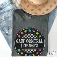 Load image into Gallery viewer, Colorful Checkered Stars Mascot DROPDOWN TRANSFER COR
