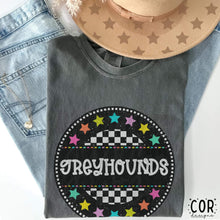 Load image into Gallery viewer, Colorful Checkered Stars Mascot DROPDOWN TRANSFER COR
