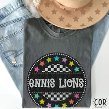 Load image into Gallery viewer, Colorful Checkered Stars Mascot DROPDOWN TRANSFER COR
