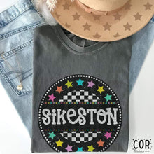 Load image into Gallery viewer, Colorful Checkered Stars Mascot DROPDOWN TRANSFER COR

