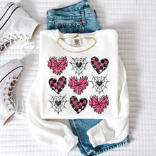 Load image into Gallery viewer, Pink Hearts With Spider Webs DROPDOWN TRANSFER CSC MAR
