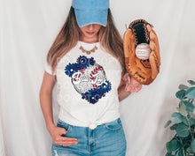 Load image into Gallery viewer, Baseballs With Flowers DROPDOWN TRANSFER SCG JAN
