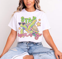 Load image into Gallery viewer, Stay Wavy Turtle Heart Sunglasses Neon Letters TRANSFER CST APR 26
