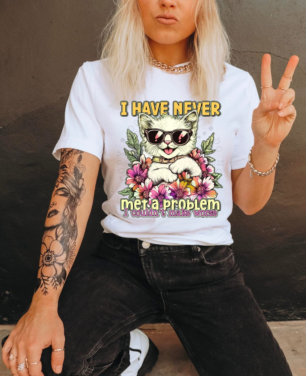 Never Met A Problem Cat TRANSFER CST MAR