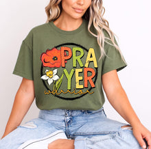 Load image into Gallery viewer, Prayer Warrior Orange Flower Circle TRANSFER CST MAR

