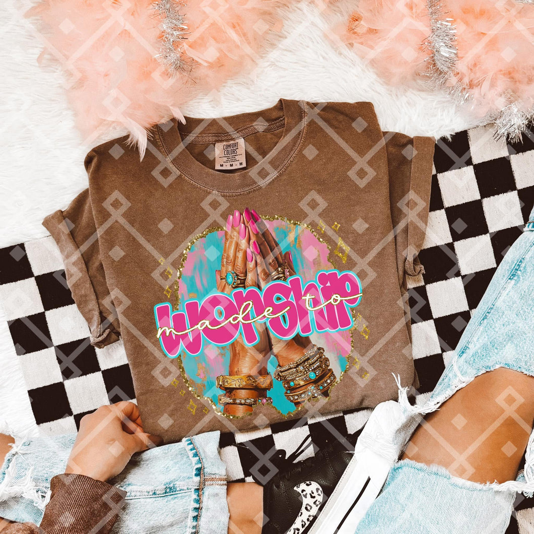 Made To Worship Pink Letters TRANSFER CCD MAR