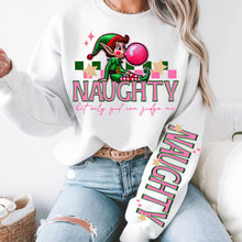 Load image into Gallery viewer, Naughty But Only God Can Judge Dropdown SLEEVE OPTION DROPDOWN TRANSFER VIRGO OCT 25
