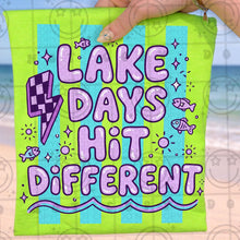 Load image into Gallery viewer, Lake Days Just Hit Different Stripes TRANSFER HMWK APR 26
