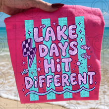 Load image into Gallery viewer, Lake Days Just Hit Different Stripes TRANSFER HMWK APR 26
