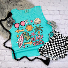 Load image into Gallery viewer, Beach Vibes Checker Surf Board Color Dropdown TRANSFER CSC APR 25
