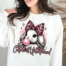 Load image into Gallery viewer, Cute And Unbothered Bunny Pink Leopard Bow TRANSFER
