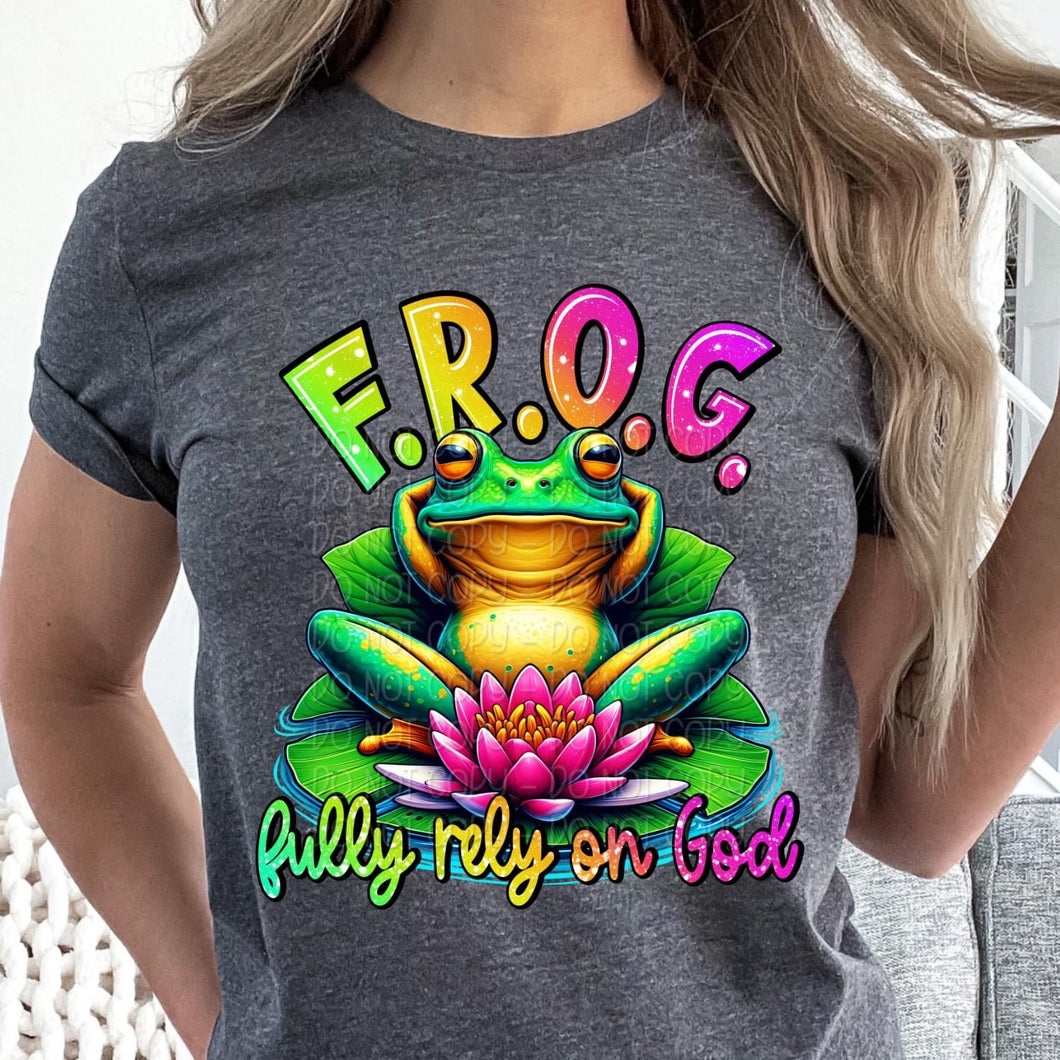 FROG Fully Rely On God TRANSFER – Sassy Sublimation & Screen Prints