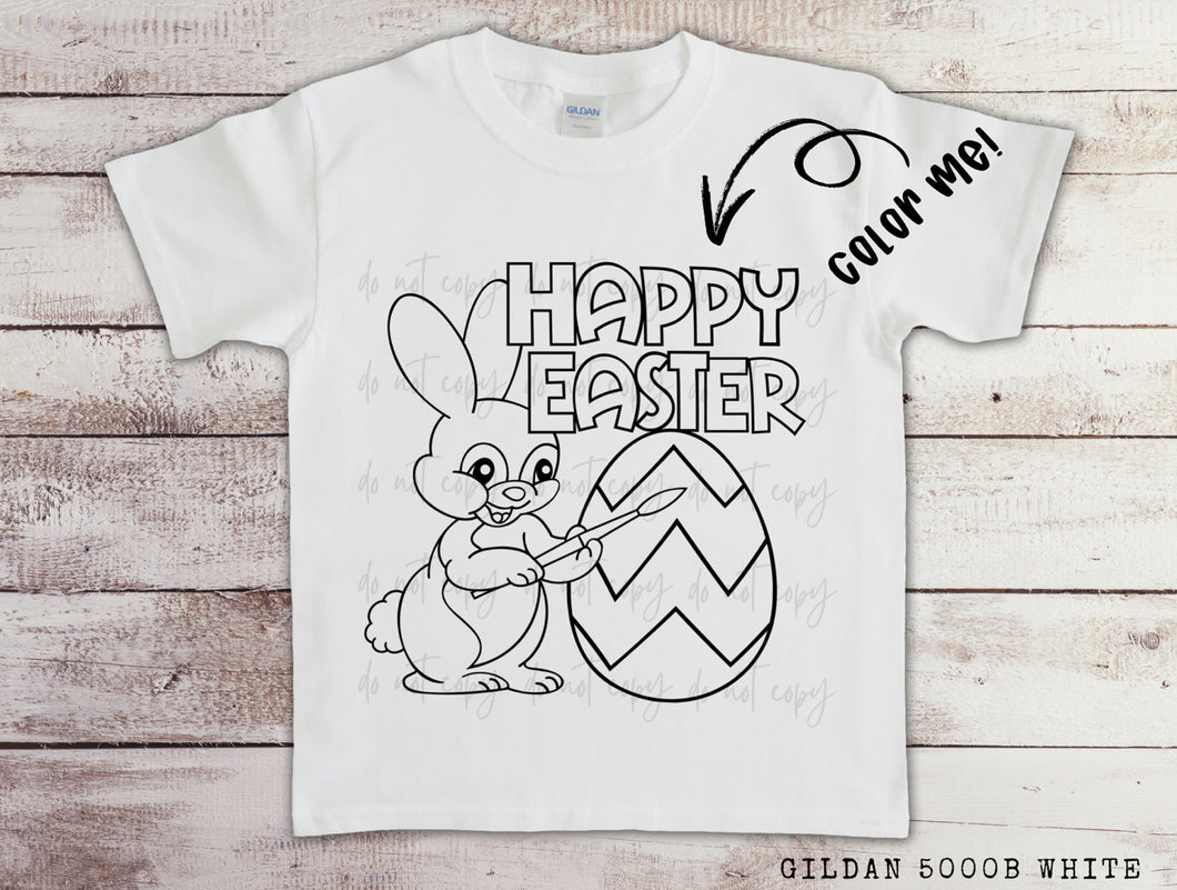 Happy Easter Paintbrush COLOR ME DESIGN TRANSFER