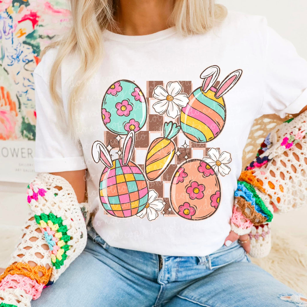 Muted Retro Easter Eggs TRANSFER MOON THRIFTY FEB 25