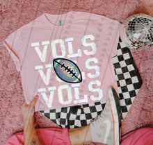 Load image into Gallery viewer, Football Mascots Stacked Faux Sequin DROPDOWN TRANSFER TGG
