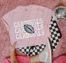 Load image into Gallery viewer, Football Mascots Stacked Faux Sequin DROPDOWN TRANSFER TGG
