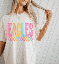 Load image into Gallery viewer, Bright Retro Checkered Mascots DROPDOWN TRANSFER
