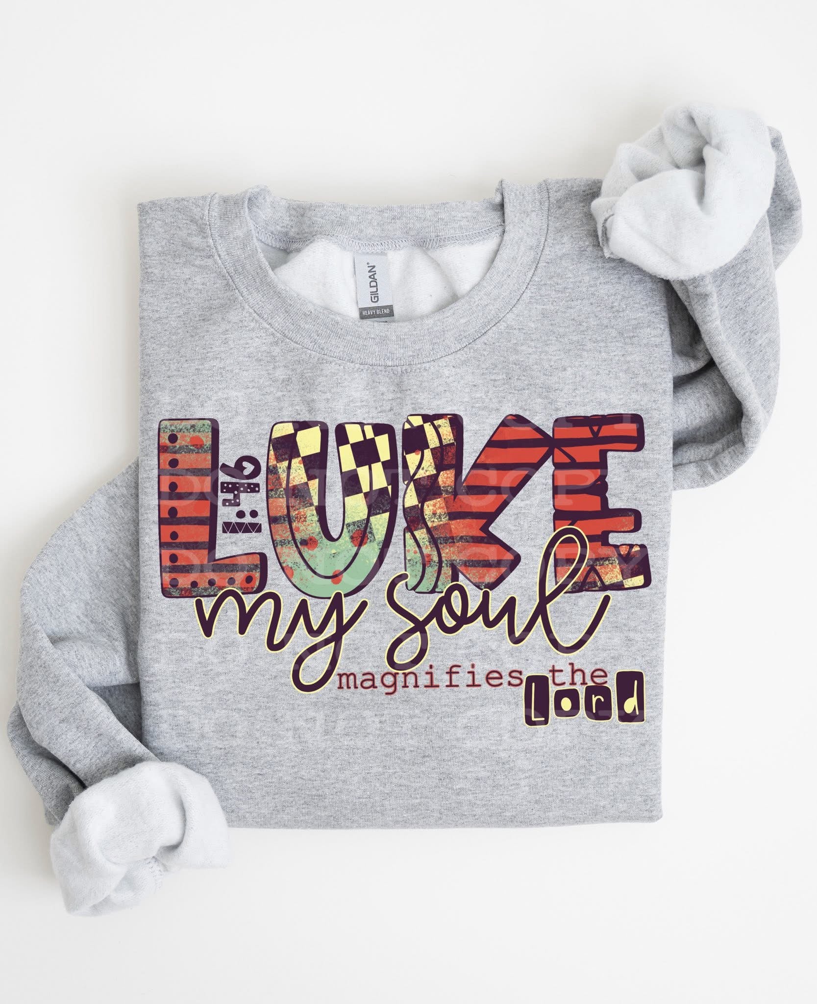 Luke 1:46 My Soul Magnifies The Lord Yellow Checker TRANSFER CST JAN 2 ...