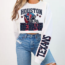 Load image into Gallery viewer, Faux Sequin Football Team DROPDOWN With SLEEVE OPTION DROPDOWN TRANSFER VIRGO JAN 26
