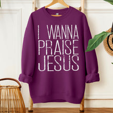Load image into Gallery viewer, I Wanna Praise Jesus Skinny Letters Distressed DROPDOWN TRANSFER SDD OCT
