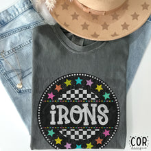 Load image into Gallery viewer, Colorful Checkered Stars Mascot DROPDOWN TRANSFER COR
