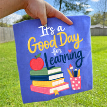 Load image into Gallery viewer, It's A Good Day For Learning Book Stack Polka Dot Pencil Cup TRANSFER UAC JUNE 26
