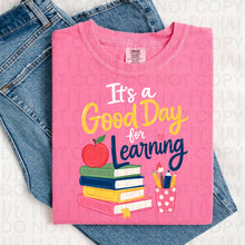 Load image into Gallery viewer, It's A Good Day For Learning Book Stack Polka Dot Pencil Cup TRANSFER UAC JUNE 26

