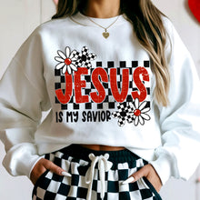 Load image into Gallery viewer, Jesus Is My Savior White And Checkered Flowers/Background TRANSFER SDD APR 26
