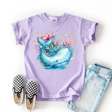 Load image into Gallery viewer, Jonah The Whale Gold Glitter Effect Ocean Background TRANSFER SDD APR 26
