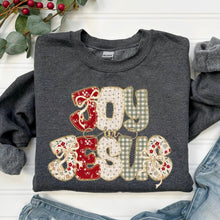 Load image into Gallery viewer, Joy In Jesus Faux Glitter And Lace TRANSFER SDD OCT
