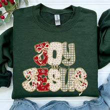 Load image into Gallery viewer, Joy In Jesus Faux Glitter And Lace TRANSFER SDD OCT

