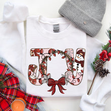Load image into Gallery viewer, Joy Christmas Lights Wreath And Snowman TRANSFER SDD OCT
