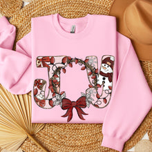 Load image into Gallery viewer, Joy Christmas Lights Wreath And Snowman TRANSFER SDD OCT
