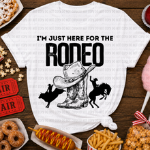 Load image into Gallery viewer, I'm Just Here For The Rodeo Color DROPDOWN TRANSFER REVEL JUNE 26
