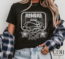 Load image into Gallery viewer, Basketball Black Or White Mascots Dropdown TRANSFER COR
