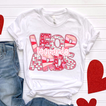 Load image into Gallery viewer, Heart Checkered Mascots Faux Embroidery DROPDOWN TRANSFER CSD JAN 25
