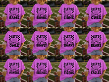 Load image into Gallery viewer, Let's Go Black Checkered Mascots DROPDOWN TRANSFER CARTER JULY 26
