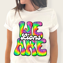 Load image into Gallery viewer, We Are Rainbow Tie Dye Mascot DROPDOWN TRANSFER
