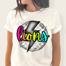 Load image into Gallery viewer, Checkered Bolt Rainbow Mascot DROPDOWN TRANSFER
