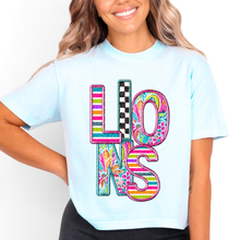 Load image into Gallery viewer, Bright Stripe Floral Checker Mascots Dropdown TRANSFER CSD MAY 25
