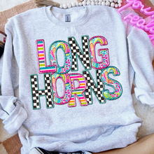 Load image into Gallery viewer, Bright Stripe Floral Checker Mascots Dropdown TRANSFER CSD MAY 25
