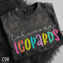 Load image into Gallery viewer, Neon Bright Line Leopards DROPDOWN TRANSFER COR
