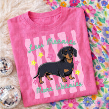 Load image into Gallery viewer, Less Meanies More Weenies Pink Wavy Stripes DROPDOWN TRANSFER UAC MAY 26
