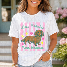 Load image into Gallery viewer, Less Meanies More Weenies Pink Wavy Stripes DROPDOWN TRANSFER UAC MAY 26
