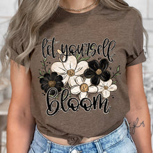 Load image into Gallery viewer, Let Yourself Bloom Black And White Flowers TRANSFER SDD DEC 25
