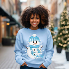 Load image into Gallery viewer, Let It Snow Snowman Blue Hat  TRANSFER OCT SDD
